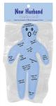 Bachelorette Party New Husband Voo Doo Doll in Blue with Sayings and Pins